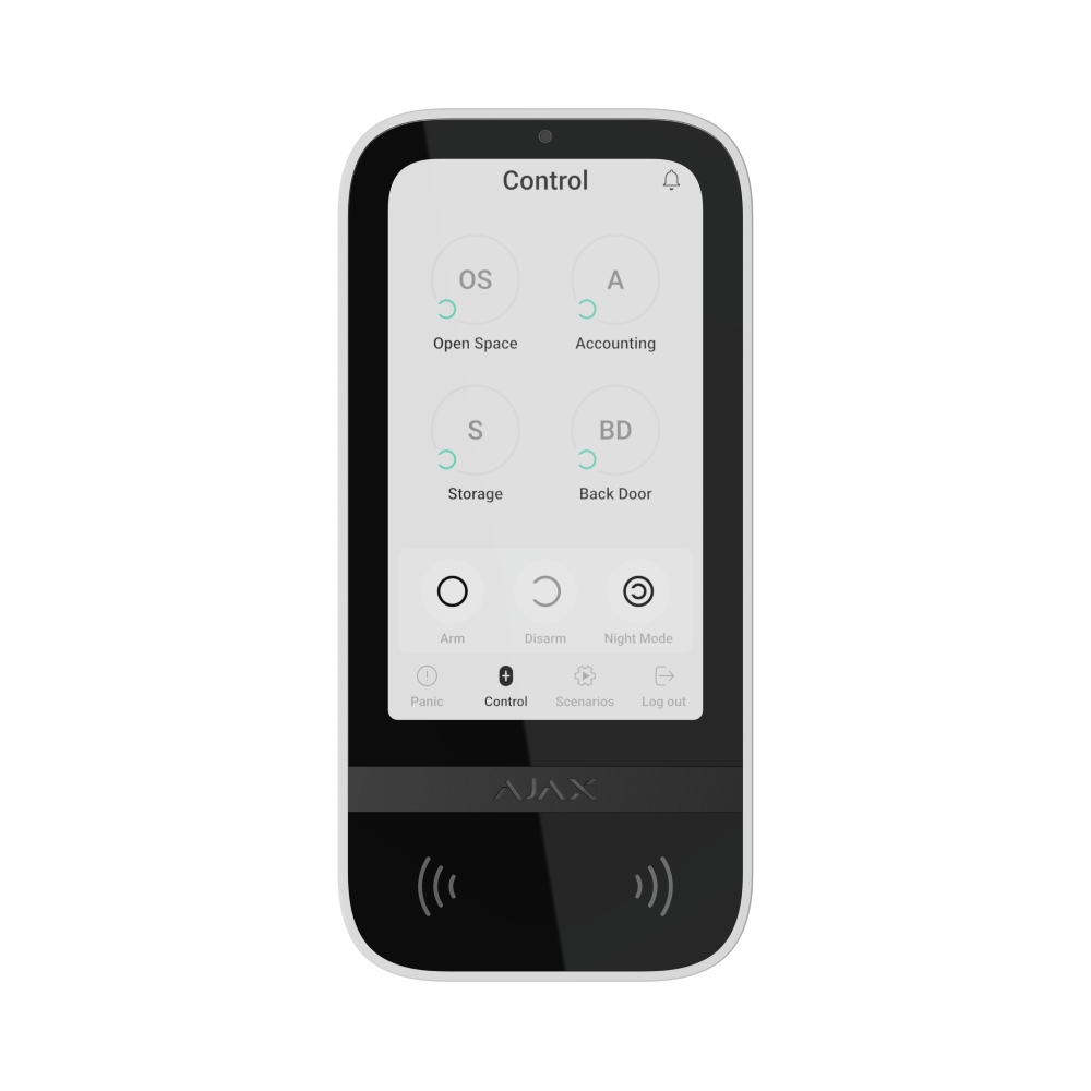 AJAX BEDIENTEIL "TOUCHSCREEN" - FARBE WEISS